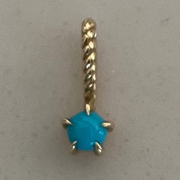 Catbird Jewelry - Catbird NYC Little Star Birthstone Charm Turquoise